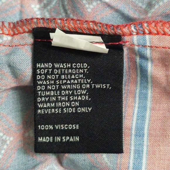 Saville Row Blue Red Printed V Neck Short Sleeve Maxi Dress Size XS - Picture 7 of 9